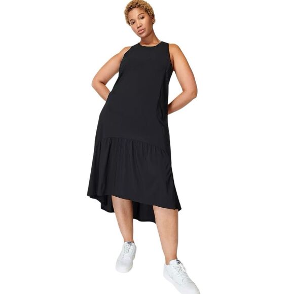 SWEATY BETTY Explorer Ace Midi Dress Black Small - Picture 1 of 15